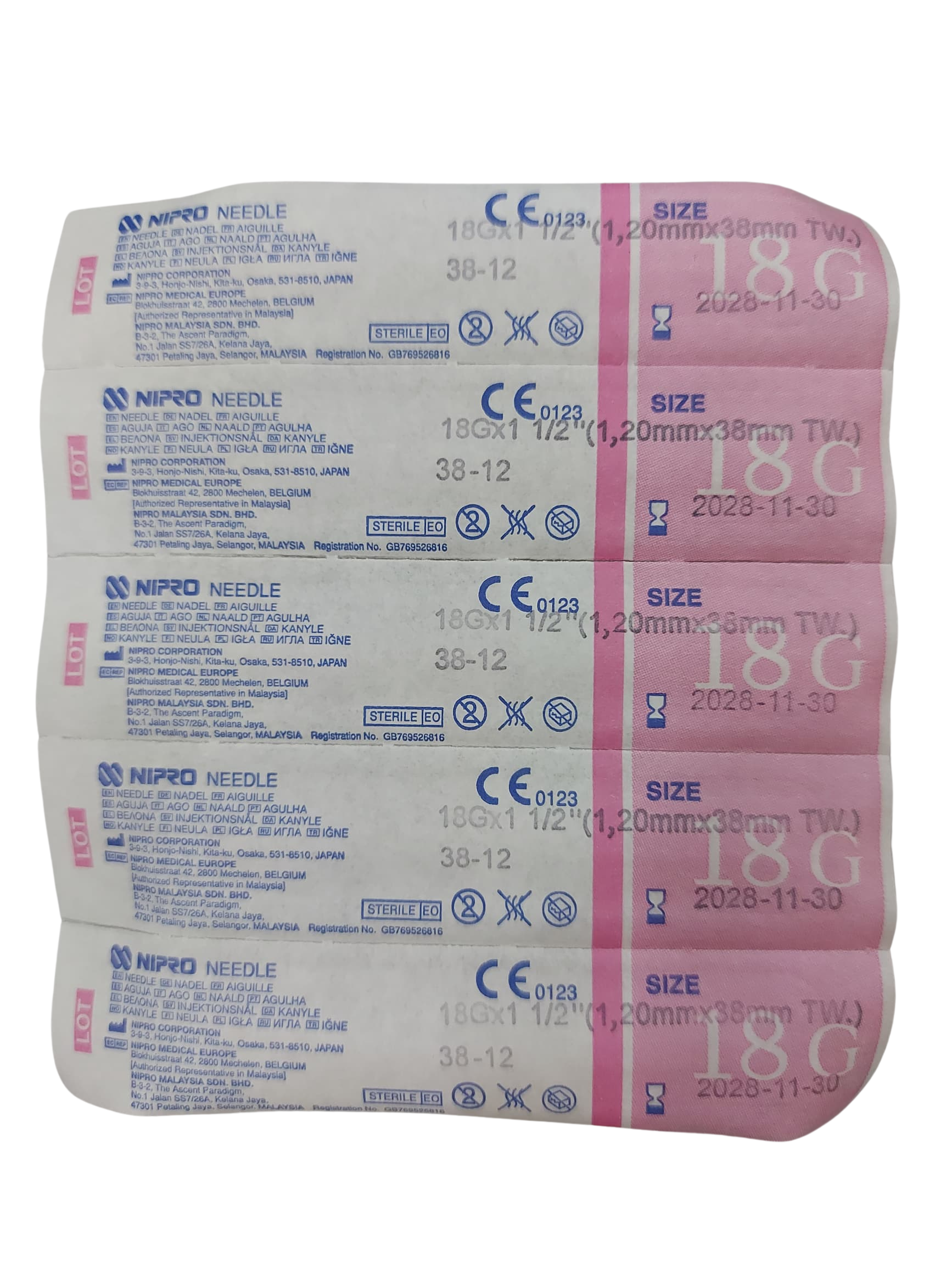 Jarum Fashdu 18G NIPRO Japan (10pcs) - Image 2